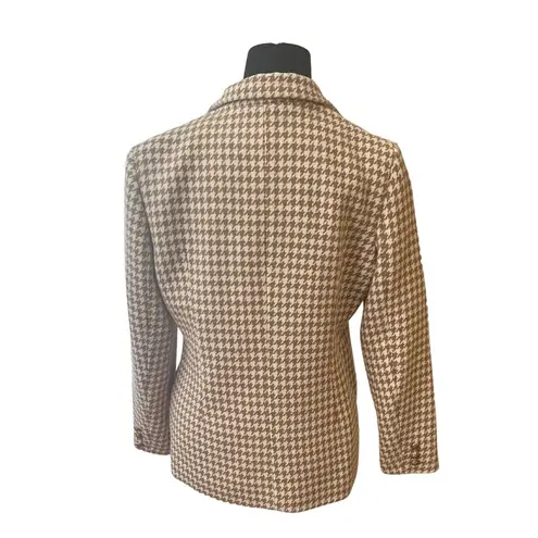 Houndstooth Women’s  Blazer Beige Size Medium