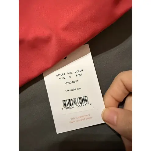 ANDIE NWT Swim Ruffle Bikini Top Size Medium Pink Removable Pads