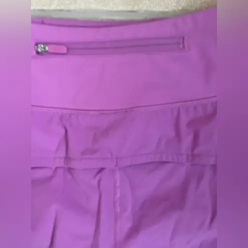 Lululemon  ATTACK THE TRACK SHORT 4" ENCHANTED IRIS ZIPPER POUCH SIZE 4 TALL - Image 2