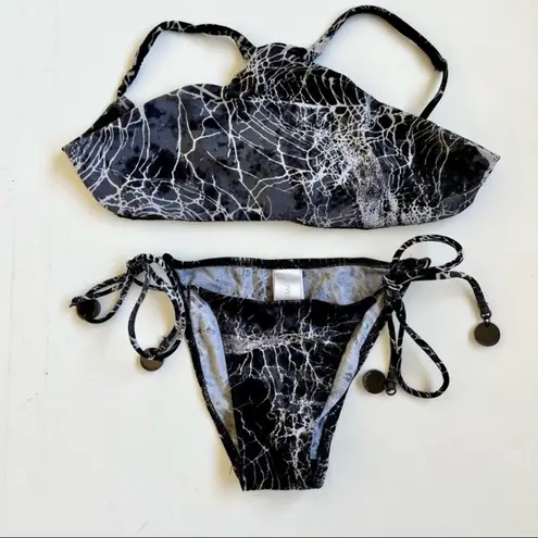 Zimmermann Halter High Neck Marble Bikini black RARE