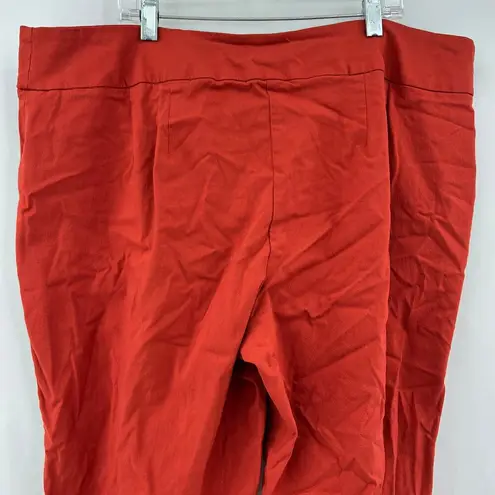 Lane Bryant  (18) Womens Orange Tapered Short Crop Dress Pants