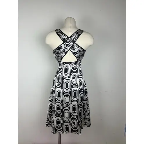 Arden B 90s Y2K 60s Mod Dress Op Art Geometric Silk Blend Racerback Mini Retro 4