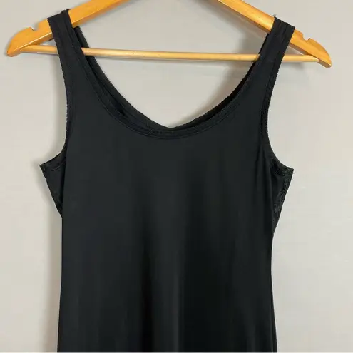 Vintage Full Slip Black Lace Sissie Women Lingerie Retro Pin