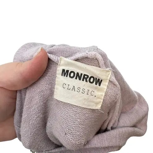 Monrow Classic Supersoft Zip Up Hoody Light Lavender Purple Size Small