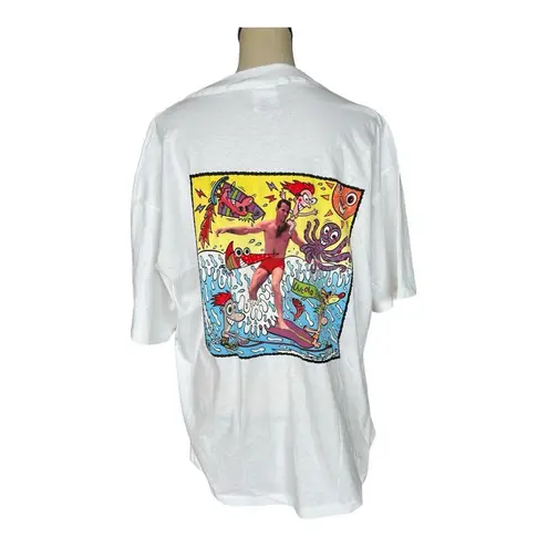Vintage 90s 7UP Uncola Island Graphic White T