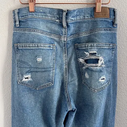 American Eagle  Stretch Highest Rise 90's Boyfriend Denim Jeans Distressed 8