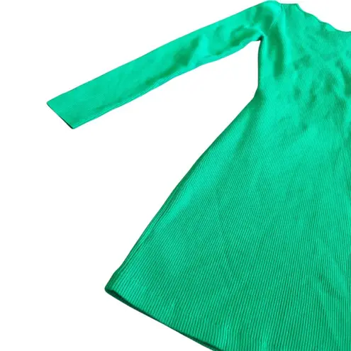 Wilfred Free Aritzia Long Sleeve Cutout Dress Green Stretch Size Small Womens