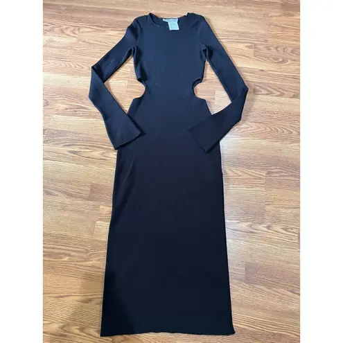 Mach & Mach bodycon Ribbed Cutout Long Sleeve Sweater Dress size L