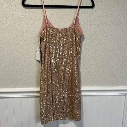 1. State  Rose Gold sequined dress size 2