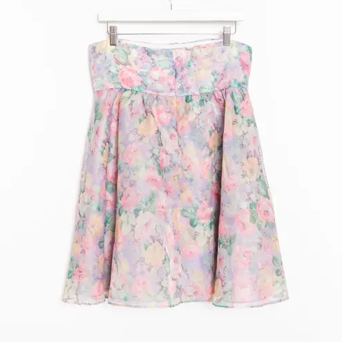 Selkie Organza Pastel Floral Print Cupcake Dress