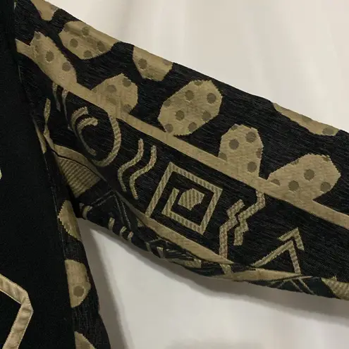 LYNN MURRAY WO SIZE SMALL 100% WOOL Colorful Geometric Patterned Jacket EUC Black