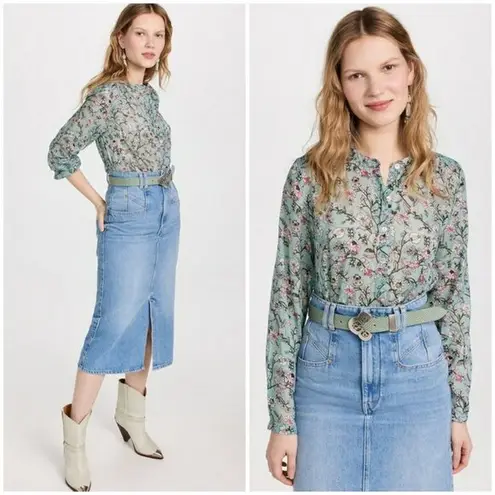 Isabel Marant đź’• ETOILEđź’• Maria Blouse ~ Almondgreen Floral Print 34
