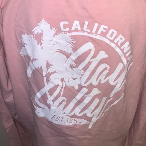 Spirit Woman’s XL California Stay Salty Crop Hoodie Pullover Sweatshirt Cotton
