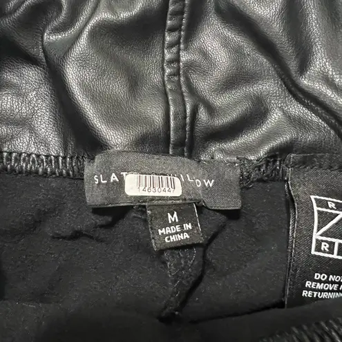 Slate + Willow Black Faux Leather Leggings Size Medium $100