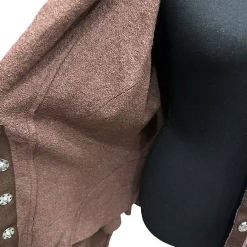 Vivienne Tam Deconstructed Jacket Women's Size 12 Ruffled Blazer Wool Blend