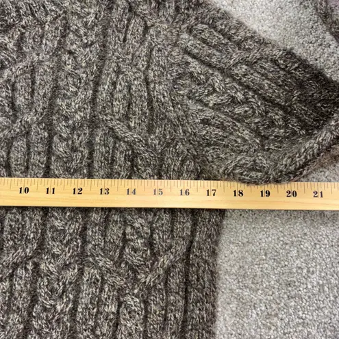 Gap VTG  03 Cable Knit Size M Sweater Lambswool Brown Marled Casual Chunky Casual