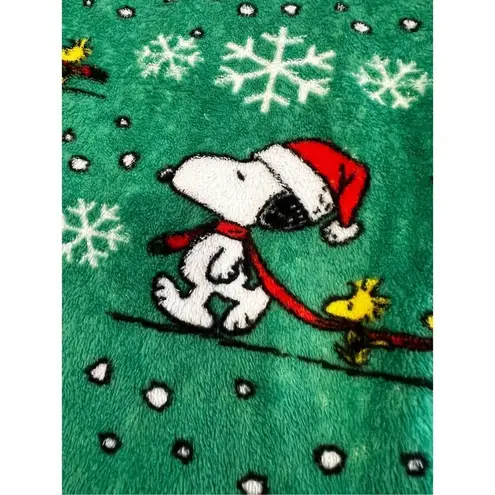 Peanuts Christmas Snoopy Holiday Green Lounge Pants Pajama Pants L Size L