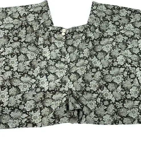 Rena Rowan for Saville Vintage Women’s Wide Leg Green Floral pants Size 14 Petit