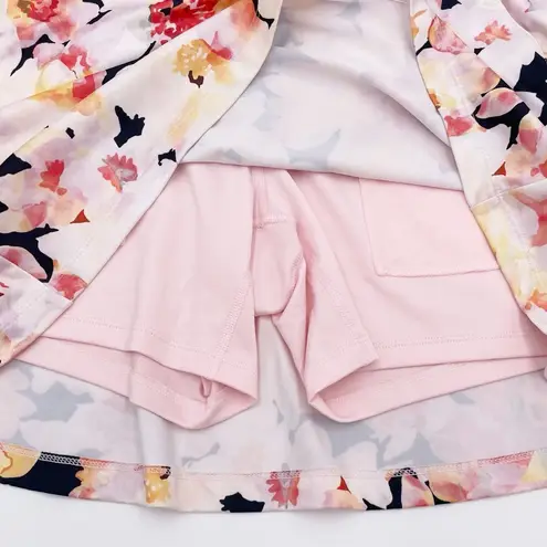 Lady Hagen Golf Skort Women's Athletic Skirt Peachy Pink Floral Print Size Small