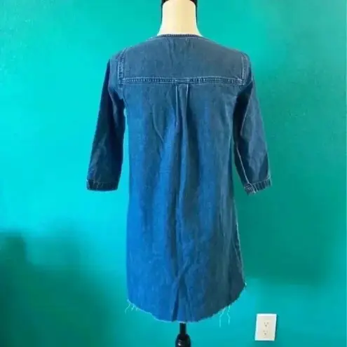 Madewell ⭐️  denim shift dress with a raw hem