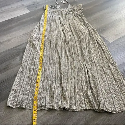 Prómesa Promesa Halter Midi Dress Black Cream Back Tie Boho Vacation