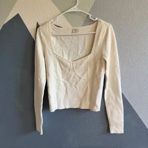 Abercrombie & Fitch  Corset Slim Sweater Top Size Medium - Image 3