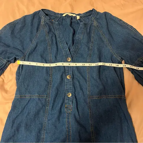 Soft Surroundings Denim Julieta Chambray Mini Dress