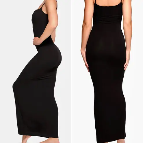 SKIMS ♨️ Soft Lounge Long Slip Maxi Dress Onyx Sz Large 🧡