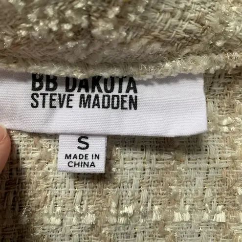 BB Dakota by Steve Madden Cream Blazer with Shawl Collar