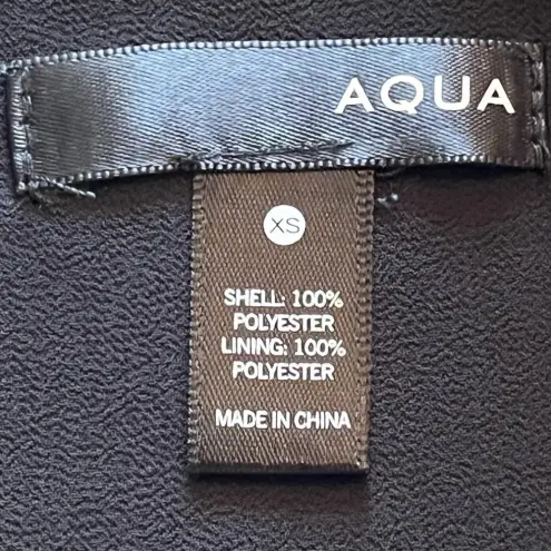 AQUA Black V-Neck Cropped Chiffon Top Women’s XS Goth Grunge Punk Moto Biker