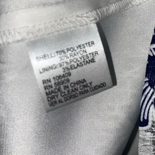 Cremieux Lainie White and Blue Floral Dress