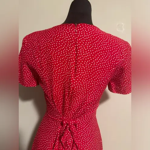 Preloved Misty Lane Vintage Red and White Polka Dot Dress size 6