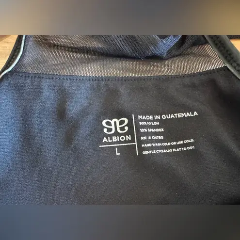 ALBION FIT Albion camo green bikini top with mesh detail size large