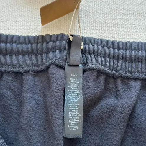 SKIMS Boyfriend Fleece Straight Leg Pant in Washed Onyx, Size Small