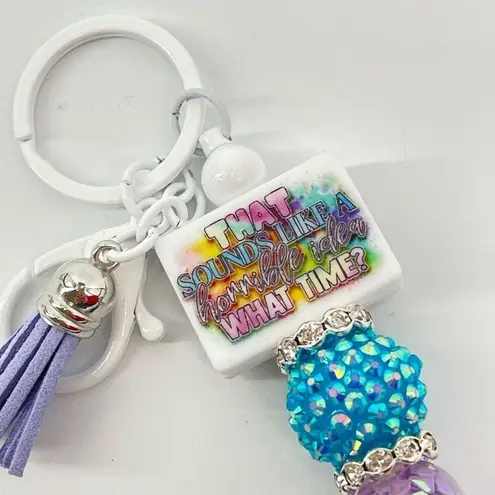 The Bar Keychain purse charm Beaded Keychain For Women,  Keychain, Silicone bead keyc