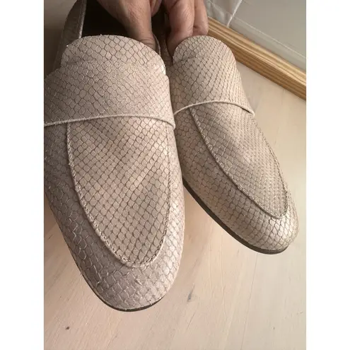 AGL Ivory snake embossing Loafers ATTILIO GIUSTI LEOMBRUNI Women size 41.5