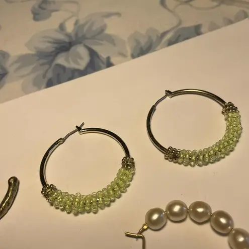 Lot Of 4 Women’s Hoop Costume Earrings Pierced Mix