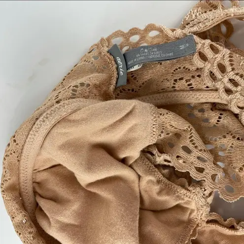 Aerie  Tan Nude Lace Racerback Bralette Bra