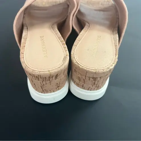 Alex Marie Blush Woven Slide Wedge Sandals – Size 8 Luxury Shoes