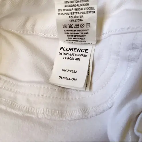 DL1961 Florence Instasculpt white cropped ankle skinny jeans pants