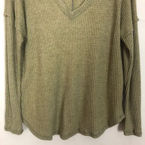 First Love by Lovelyn Waffle Knit Long Sleeve Top Size Large