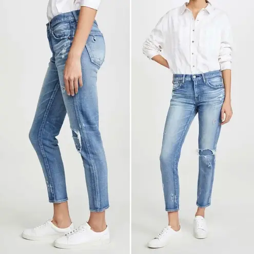 Moussy Vintage Lenwood Skinny Selvedge Ankle Jeans Size 26 | 2 Japanese Drnim Blue