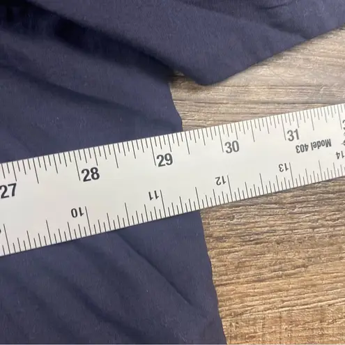 Lane Bryant  Shirt Women 22 Navy Blue V Neck Long Sleeve Floral Cut Out Bottom