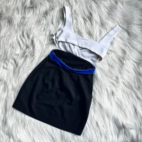 Black Halo Jackie O Color Block Cut Out Mini Dress