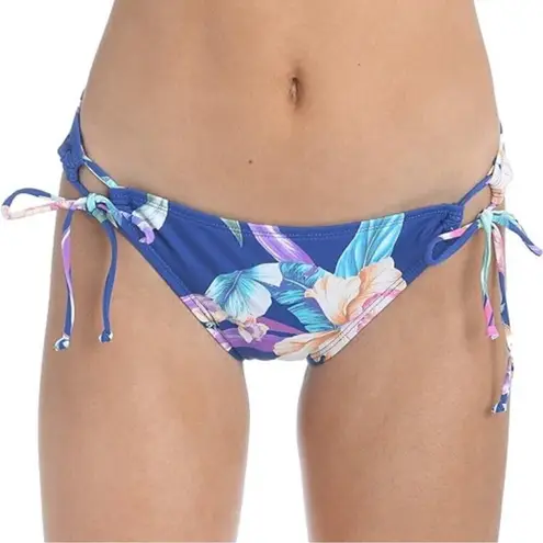Hobie Floral Side Tie Bikini Bottom NWT size XS Blue Tropical Hipster Swimsuit - Image 1