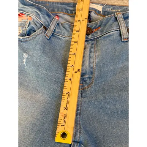 Sundance Primrose Denim Jeans size 27 Mid Rise Skinny Ankle Jean Distressed Boho Blue