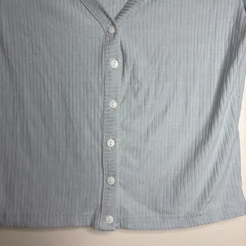 OGL Light Blue Ribbed Knit V