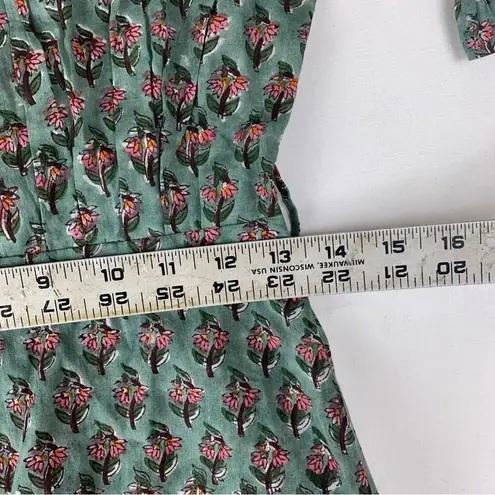 Daughters of India women's XS extra small prairie sage Green Puff Sleeve dress