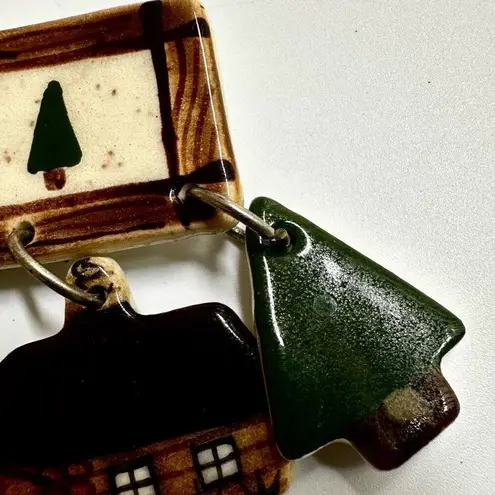 Cabin Fever vintage dangling brooch