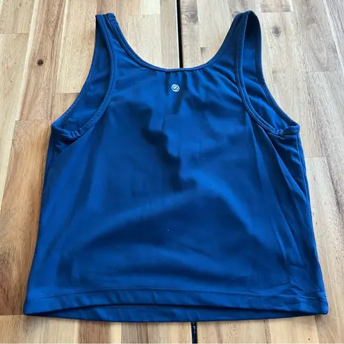Balance Collection Blue Cropped Athletic Tank Top